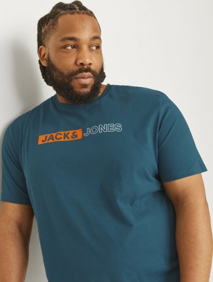 Jack & Jones CORP Logo Play 5 T-Shirt Deep Teal - Magliette - Magliette Uomo Taglie Forti