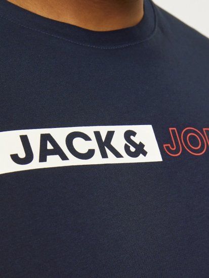Jack & Jones CORP Logo Play 5 T-Shirt Navy Blazer - Magliette - Magliette Uomo Taglie Forti