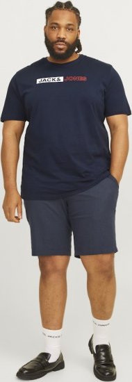 Jack & Jones CORP Logo Play 5 T-Shirt Navy Blazer - Magliette - Magliette Uomo Taglie Forti