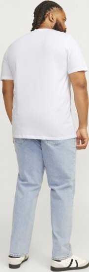 Jack & Jones CORP Logo Play 5 T-Shirt White - Magliette - Magliette Uomo Taglie Forti