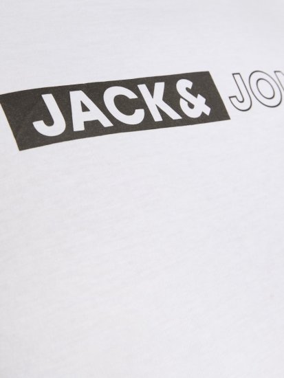 Jack & Jones CORP Logo Play 5 T-Shirt White - Magliette - Magliette Uomo Taglie Forti