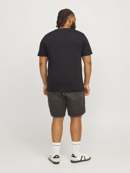 Jack & Jones JJSKULL ROCK T-Shirt Black - Magliette - Magliette Uomo Taglie Forti