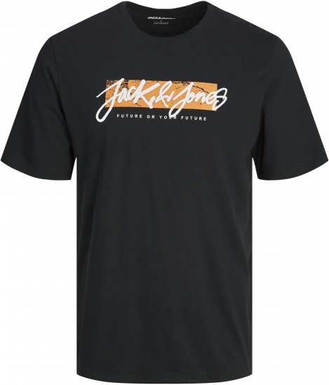 Jack & Jones TILEY T-Shirt Black - Magliette - Magliette Uomo Taglie Forti