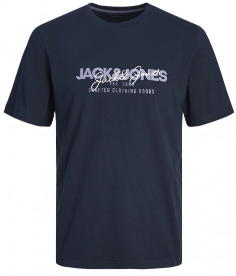 Jack & Jones JJALVIS T-Shirt Navy Blazer - Magliette - Magliette Uomo Taglie Forti