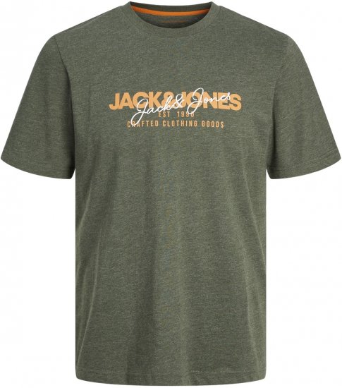 Jack & Jones JJALVIS T-shirt Kombu Green - Magliette - Magliette Uomo Taglie Forti