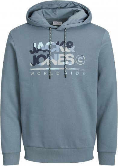 Jack & Jones JJLUKE Hoodie Goblin Blue - Felpe & felpe con cappuccio - Felpe & Felpe con Cappuccio Uomo Taglie Forti