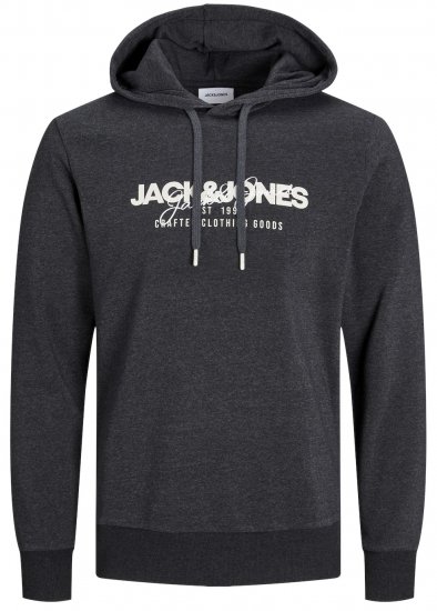 Jack & Jones JJALVIS Hoodie Black - Felpe & felpe con cappuccio - Felpe & Felpe con Cappuccio Uomo Taglie Forti