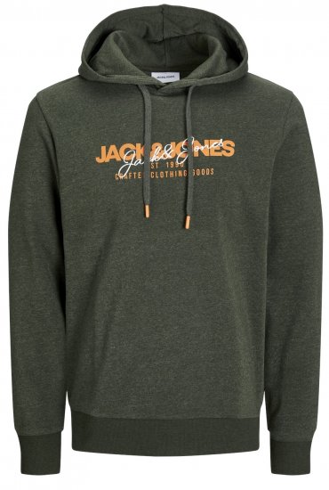 Jack & Jones JJALVIS Hoodie Kombu Green - Felpe & felpe con cappuccio - Felpe & Felpe con Cappuccio Uomo Taglie Forti