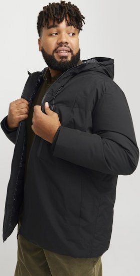 Jack & Jones PAYNE Windproof Parka Black - Giubbotti - Giubbotti Uomo Taglie Forti