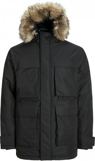 Jack & Jones STAR Parka Black - Giubbotti - Giubbotti Uomo Taglie Forti