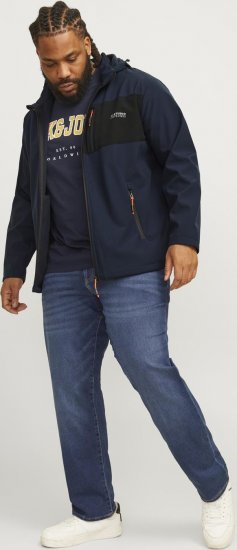 Jack & Jones JJTAYLOR Softshell Jacket Navy Blazer - Giubbotti - Giubbotti Uomo Taglie Forti