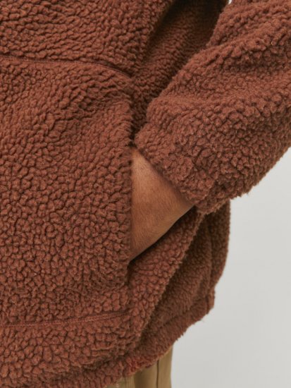 Jack & Jones ESTERBRO High Collar Teddy Jacket Brandy Brown - Giubbotti - Giubbotti Uomo Taglie Forti