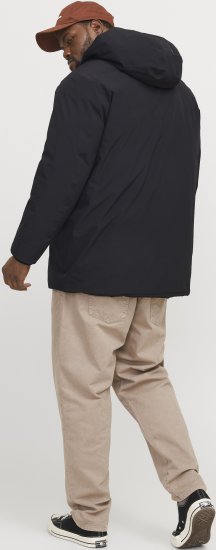 Jack & Jones KEEN Windproof Parka Black - Giubbotti - Giubbotti Uomo Taglie Forti