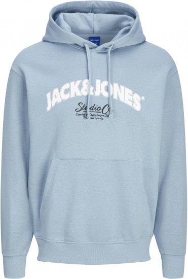 Jack & Jones JORBRONX Hoodie Light Blue - Felpe & felpe con cappuccio - Felpe & Felpe con Cappuccio Uomo Taglie Forti