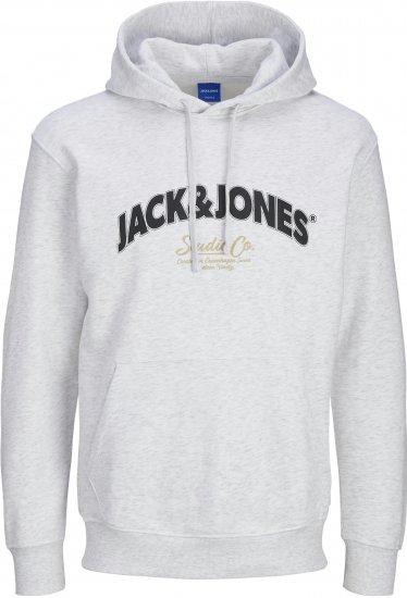 Jack & Jones JORBRONX Hoodie White - Felpe & felpe con cappuccio - Felpe & Felpe con Cappuccio Uomo Taglie Forti