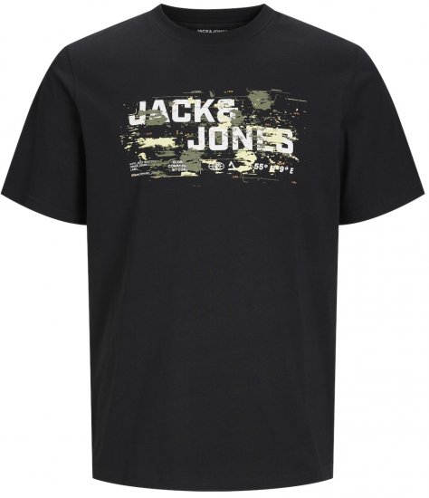 Jack & Jones JCOOUTDOOR LOGO T-Shirt Black - Magliette - Magliette Uomo Taglie Forti