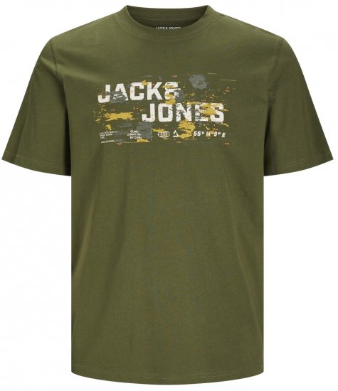 Jack & Jones JCOOUTDOOR LOGO T-Shirt Cypress - Magliette - Magliette Uomo Taglie Forti