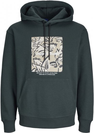 Jack & Jones ESTERBRO Hoodie Dark Green - Felpe & felpe con cappuccio - Felpe & Felpe con Cappuccio Uomo Taglie Forti