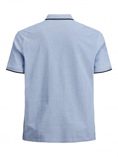 Jack & Jones PAULOS Short Sleeve Polo Light Blue/PS - Polo - Polo Uomo Taglie Forti