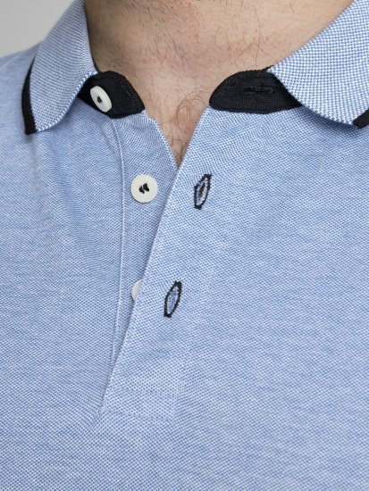 Jack & Jones PAULOS Short Sleeve Polo Light Blue/PS - Polo - Polo Uomo Taglie Forti