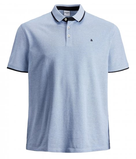 Jack & Jones PAULOS Short Sleeve Polo Light Blue/PS - Polo - Polo Uomo Taglie Forti