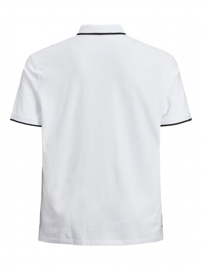 Jack & Jones PAULOS Short Sleeve Polo White/PS - Polo - Polo Uomo Taglie Forti