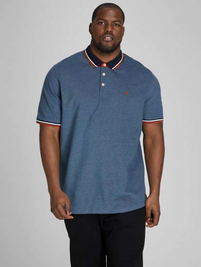Jack & Jones Paulos Polo Denim Blue - Polo - Polo Uomo Taglie Forti
