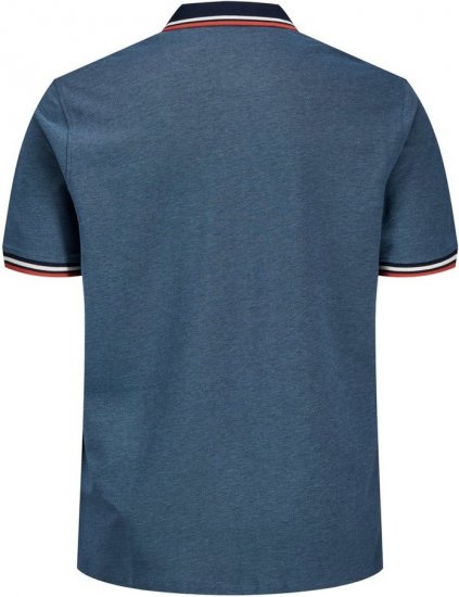 Jack & Jones PAULOS Short Sleeve Polo Denim Blue/PS - Polo - Polo Uomo Taglie Forti
