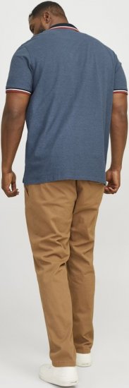 Jack & Jones PAULOS Short Sleeve Polo Denim Blue/PS - Polo - Polo Uomo Taglie Forti