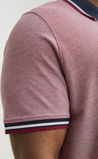 Jack & Jones PAULOS Short Sleeve Polo Rio Red/PS - Polo - Polo Uomo Taglie Forti
