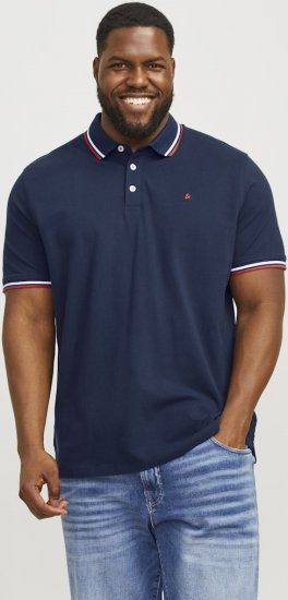 Jack & Jones PAULOS Short Sleeve Polo Navy Blazer - Polo - Polo Uomo Taglie Forti