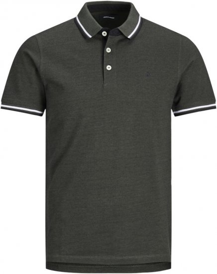 Jack & Jones PAULOS Short Sleeve Polo Green/PLAY 1 - Polo - Polo Uomo Taglie Forti