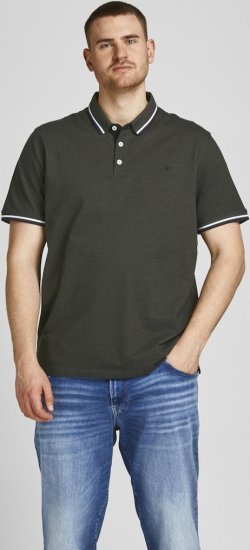 Jack & Jones PAULOS Short Sleeve Polo Green/PLAY 1 - Polo - Polo Uomo Taglie Forti