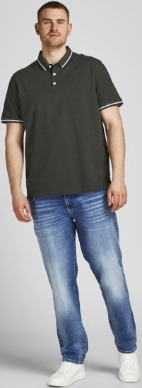 Jack & Jones PAULOS Short Sleeve Polo Green/PLAY 1 - Polo - Polo Uomo Taglie Forti