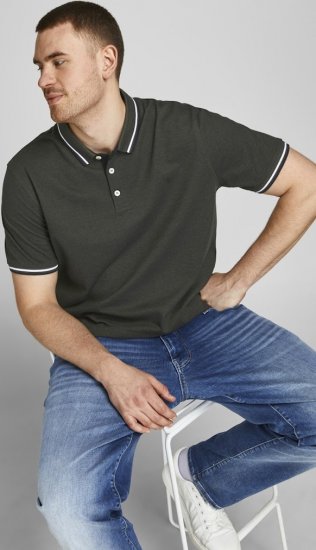 Jack & Jones PAULOS Short Sleeve Polo Green/PLAY 1 - Polo - Polo Uomo Taglie Forti