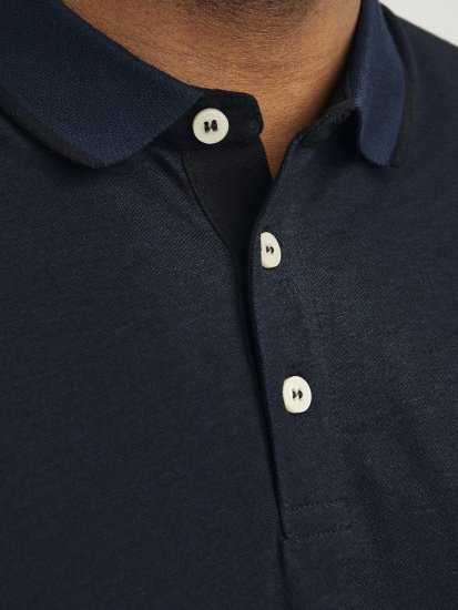 Jack & Jones PAULOS Short Sleeve Polo Dark Navy/PS - Polo - Polo Uomo Taglie Forti
