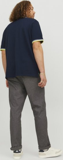 Jack & Jones PAULOS Short Sleeve Polo Dark Navy/NEON - Polo - Polo Uomo Taglie Forti