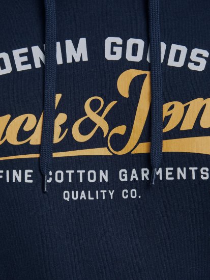 Jack & Jones Elogo Sweat Hood Navy Blazer - Felpe & felpe con cappuccio - Felpe & Felpe con Cappuccio Uomo Taglie Forti