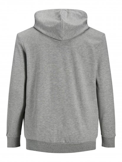 Jack & Jones Basic Sweat Zip Hood Light Grey Melange - Felpe & felpe con cappuccio - Felpe & Felpe con Cappuccio Uomo Taglie Forti