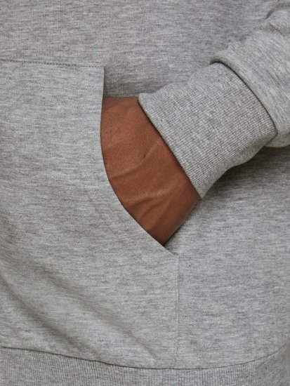 Jack & Jones Basic Sweat Zip Hood Light Grey Melange - Felpe & felpe con cappuccio - Felpe & Felpe con Cappuccio Uomo Taglie Forti