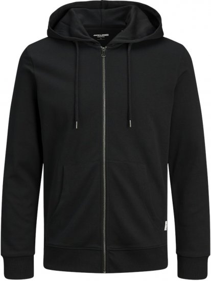 Jack & Jones Basic Sweat Zip Hood Black - Felpe & felpe con cappuccio - Felpe & Felpe con Cappuccio Uomo Taglie Forti