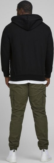 Jack & Jones Basic Sweat Zip Hood Black - Felpe & felpe con cappuccio - Felpe & Felpe con Cappuccio Uomo Taglie Forti