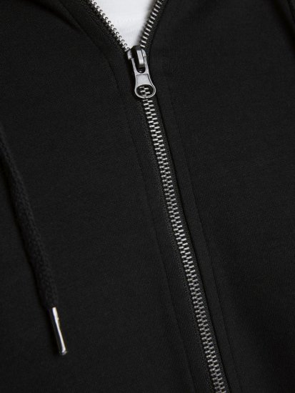 Jack & Jones Basic Sweat Zip Hood Black - Felpe & felpe con cappuccio - Felpe & Felpe con Cappuccio Uomo Taglie Forti
