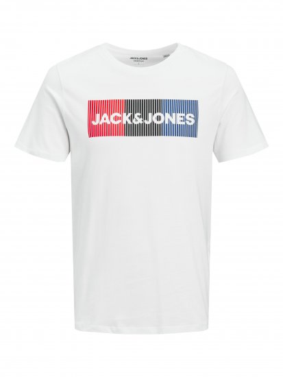 Jack & Jones JJECORP Logo Play T-Shirt White - Magliette - Magliette Uomo Taglie Forti