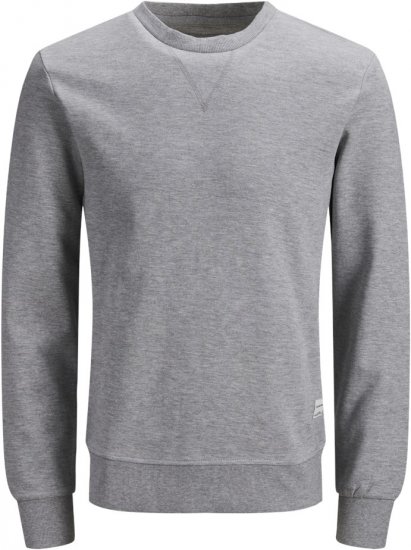 Jack & Jones Basic Sweatshirt Light Grey Melange - Felpe & felpe con cappuccio - Felpe & Felpe con Cappuccio Uomo Taglie Forti