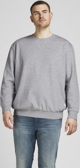 Jack & Jones Basic Sweatshirt Light Grey Melange - Felpe & felpe con cappuccio - Felpe & Felpe con Cappuccio Uomo Taglie Forti