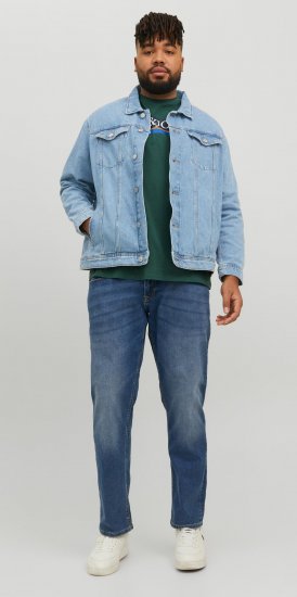 Jack & Jones JJIJEAN Denim jacket Blue Denim - Giubbotti - Giubbotti Uomo Taglie Forti