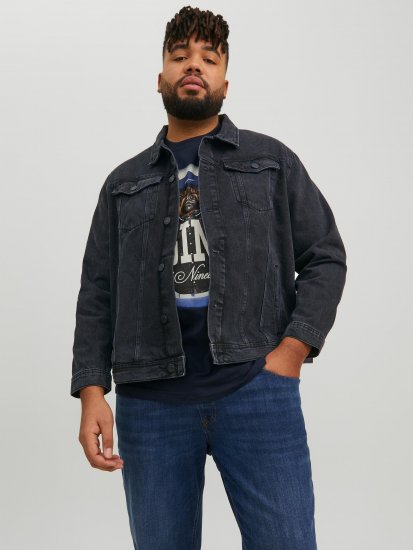 Jack & Jones JJIJEAN Denim Jacket Black Denim - Giubbotti - Giubbotti Uomo Taglie Forti