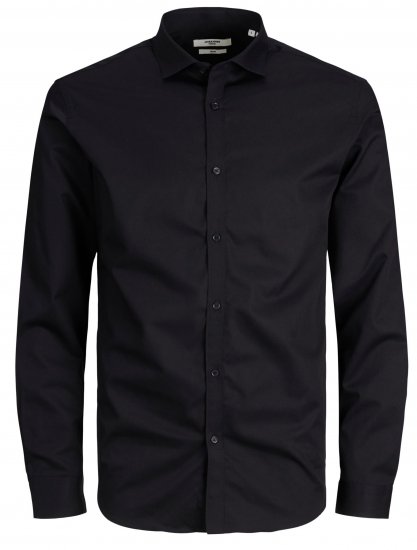 Jack & Jones CARDIFF Dress Shirt Black - Camicie - Camicie Taglie Forti Uomo