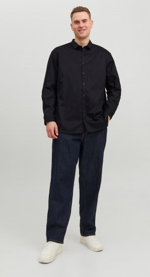 Jack & Jones CARDIFF Dress Shirt Black - Camicie - Camicie Taglie Forti Uomo